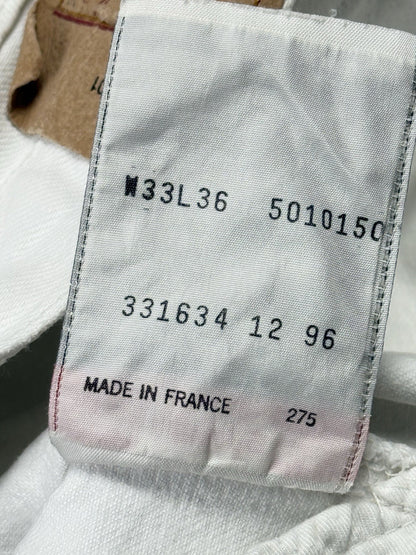 Levi's 501 Vintage 90's White Denim Jeans 33W 32L