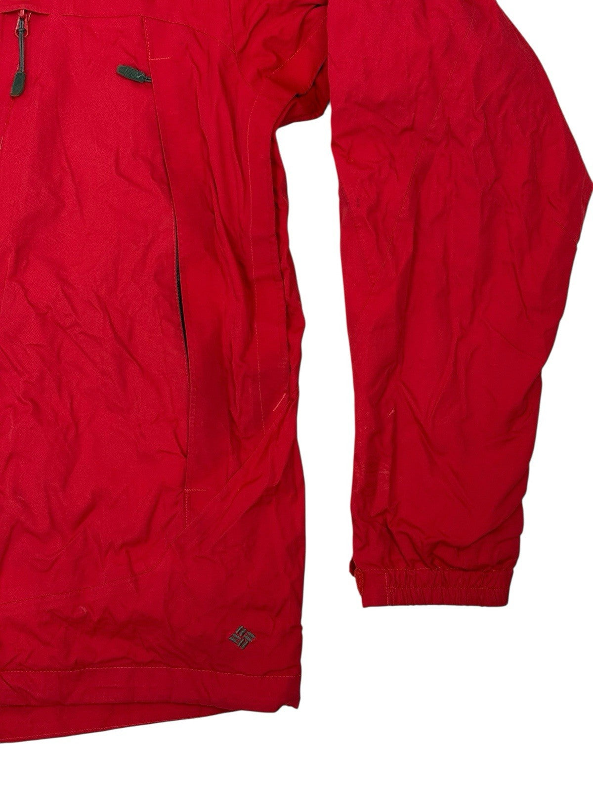 Columbia Red Omni-Tech Zip Rain Jacket Medium