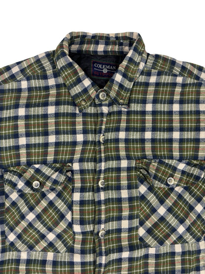 Coleman Outdoor Quilt Lined Plaid Shirt Jacket Lumberjack Grunge XL