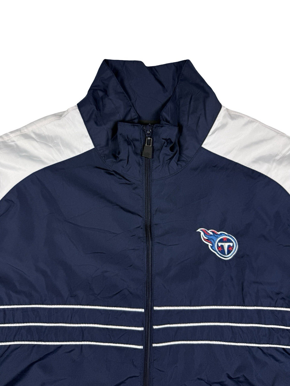 Reebok NFL Team Apparel Tennessee Titans Blue Zip Windbreaker Track Jacket XL