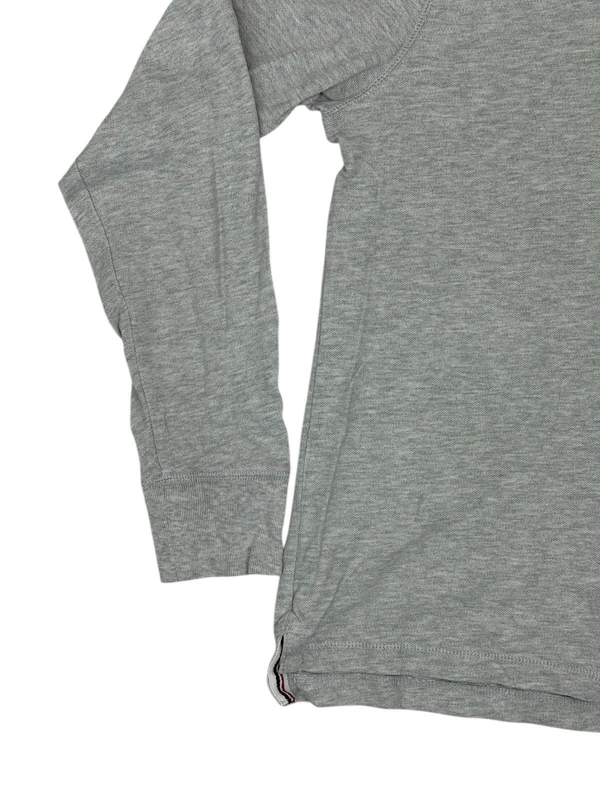 Tommy Hilfiger Grey Long Sleeve Embroidered Polo Top Medium