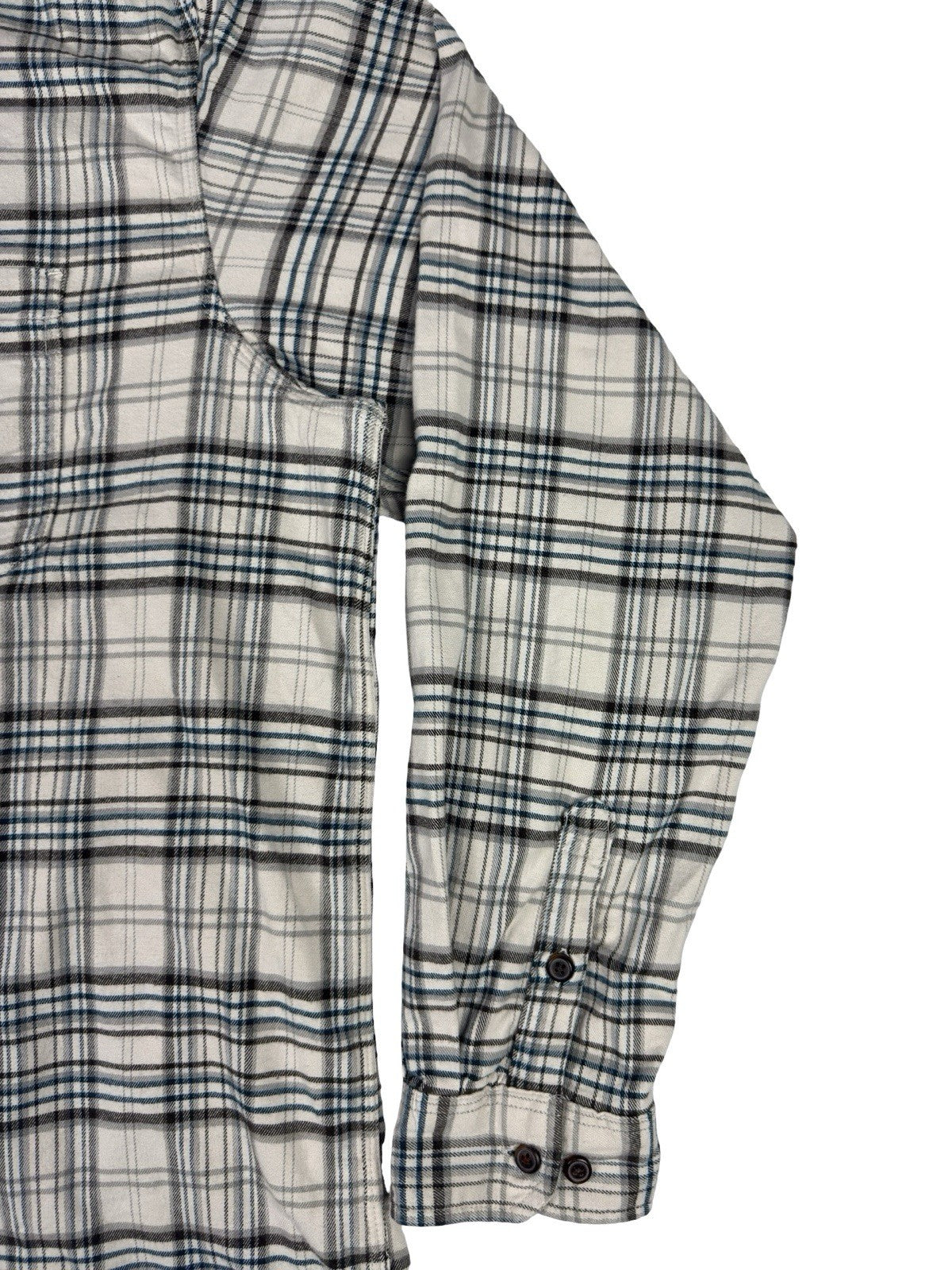 Carhartt Rugged Flex Relaxed Fit White Plaid Flannel Button Shirt 2XL Tall