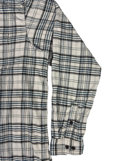 Carhartt Rugged Flex Relaxed Fit White Plaid Flannel Button Shirt 2XL Tall