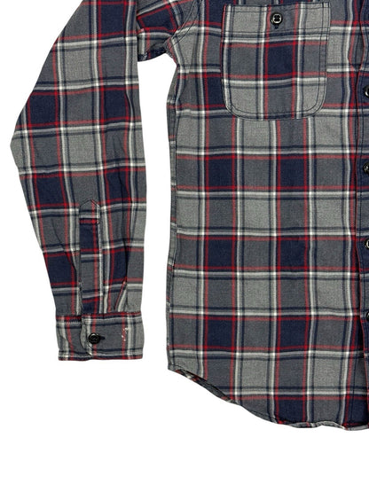 J Crew Retro Blue Plaid Slim Fit Collared Shirt Small