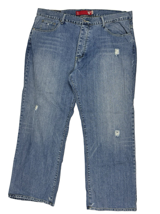 Guess Retro Y2K Distressed Denim Relaxed Fit Jeans 44W 32L