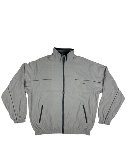 Champion Retro Grey Lined Zip Track  Jacket 2XL