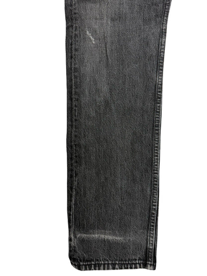 Levi's 501 Vintage Faded Black Straight Leg Denim Jeans 28W 32L