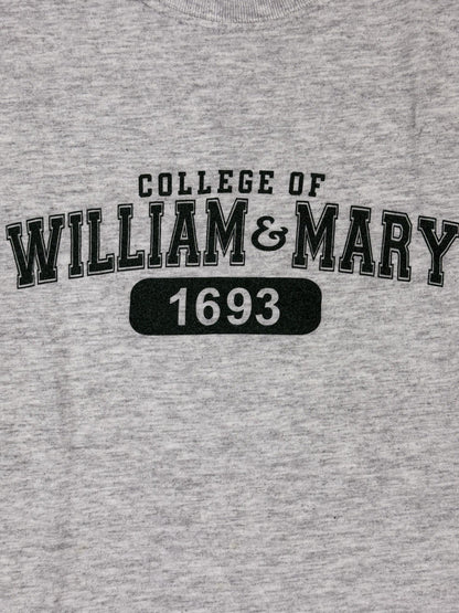 William and Mary College Retro Grey Printed American University Top Medium