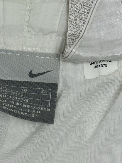 Nike Retro White Lined Tracksuit Bottoms Size XL (18-20)