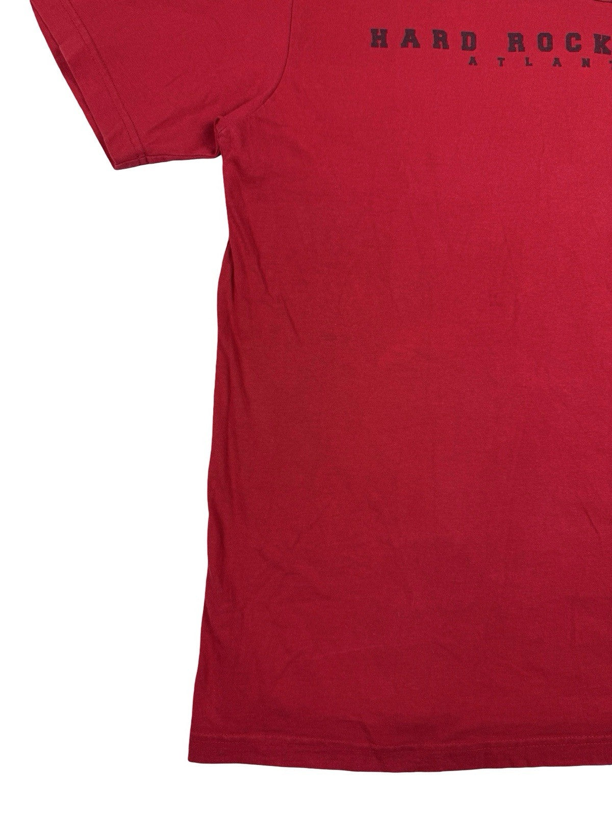 Hard Rock Cafe Red Atlanta V-Neck Top Medium