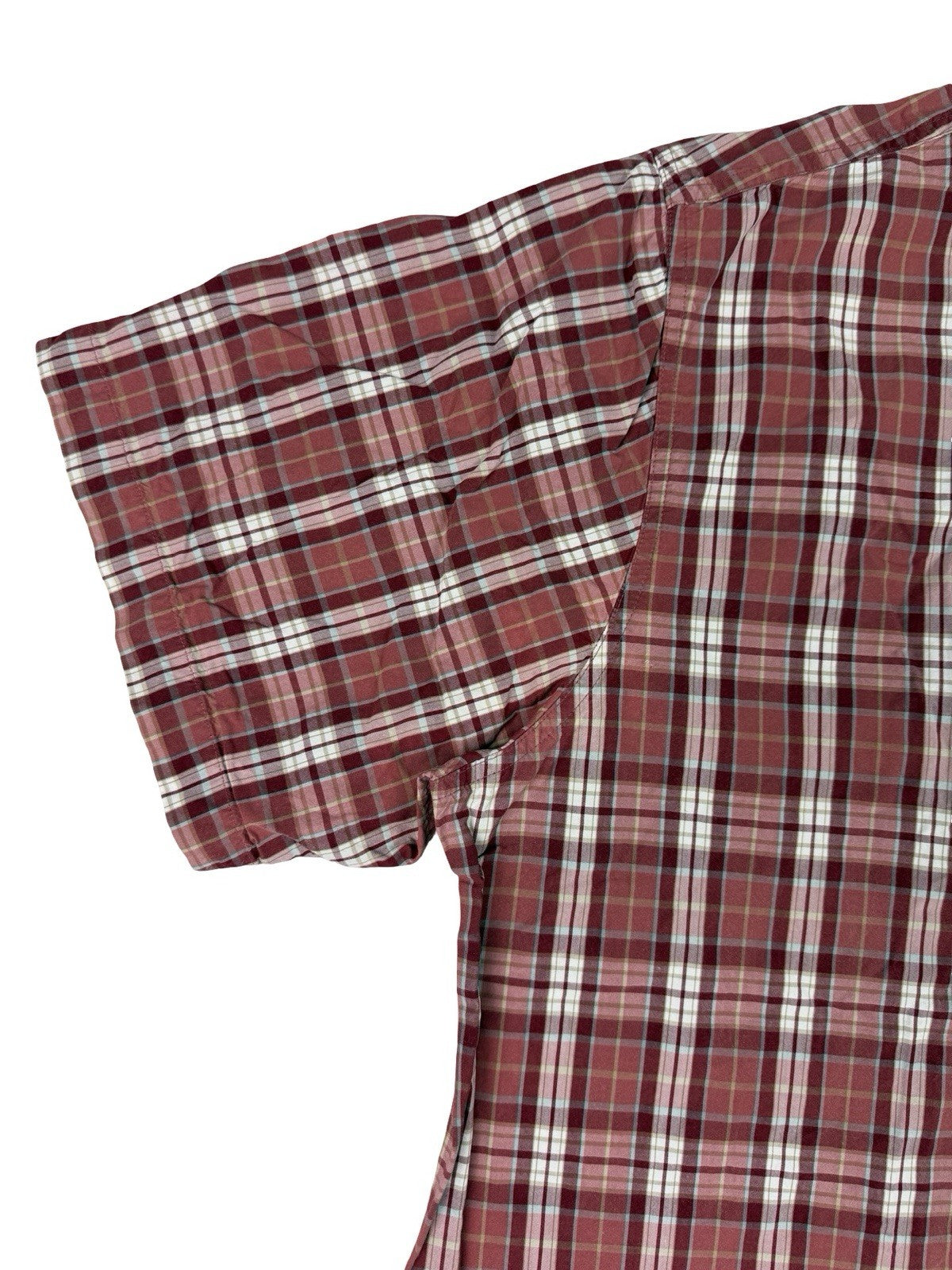 Carhartt Retro Red Plaid Short Sleeve Y2K Button Cotton Shirt 2XL