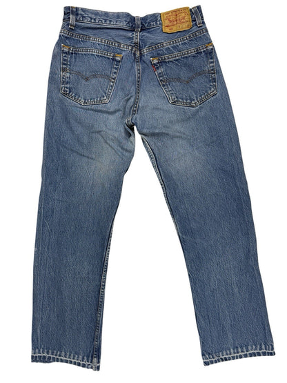 Levi's 501 Vintage 90's Blue Denim Straight Leg Jeans 30W 27L Made in USA