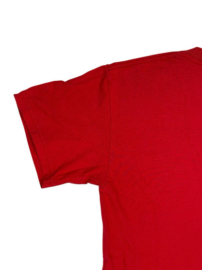 Wisconsin Football Retro Red American College Apparel Printed Top Small