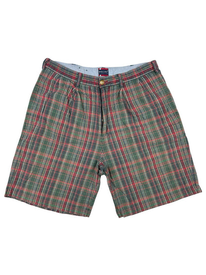Bugle Boy Vintage Multi Plaid Cotton 90's Shorts 34W