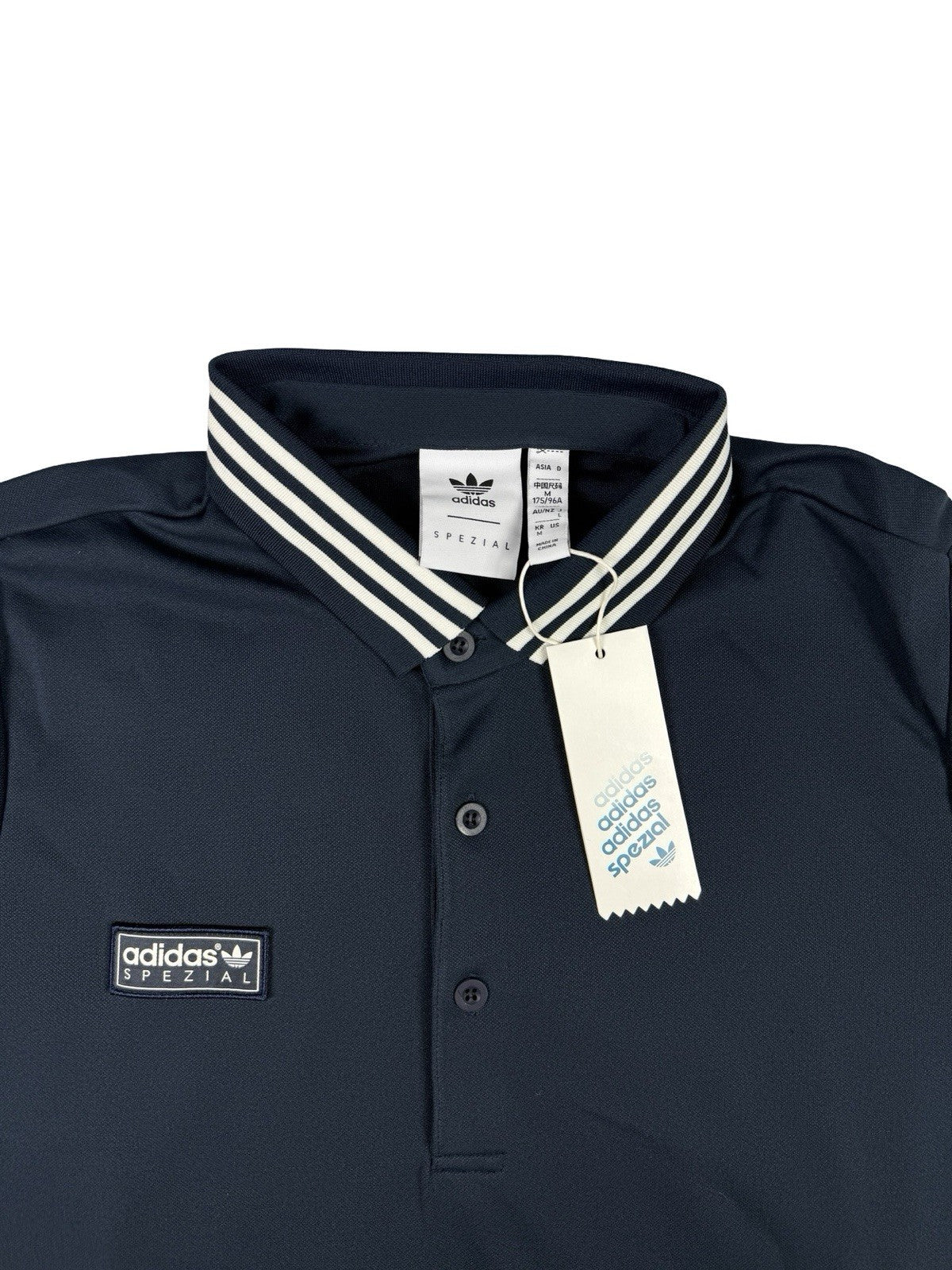 Adidas Spezial Blue Long Sleeve Polo Shirt Top Brand New