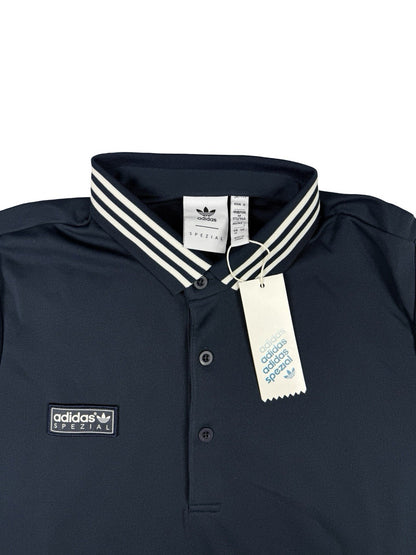 Adidas Spezial Blue Long Sleeve Polo Shirt Top Brand New