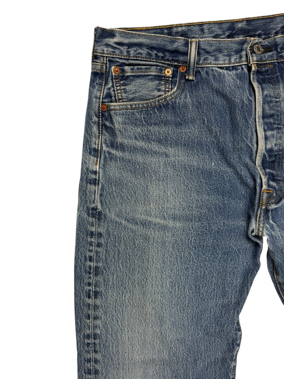 Levis Mid Blue Straight Leg Denim Jeans 38W 30L