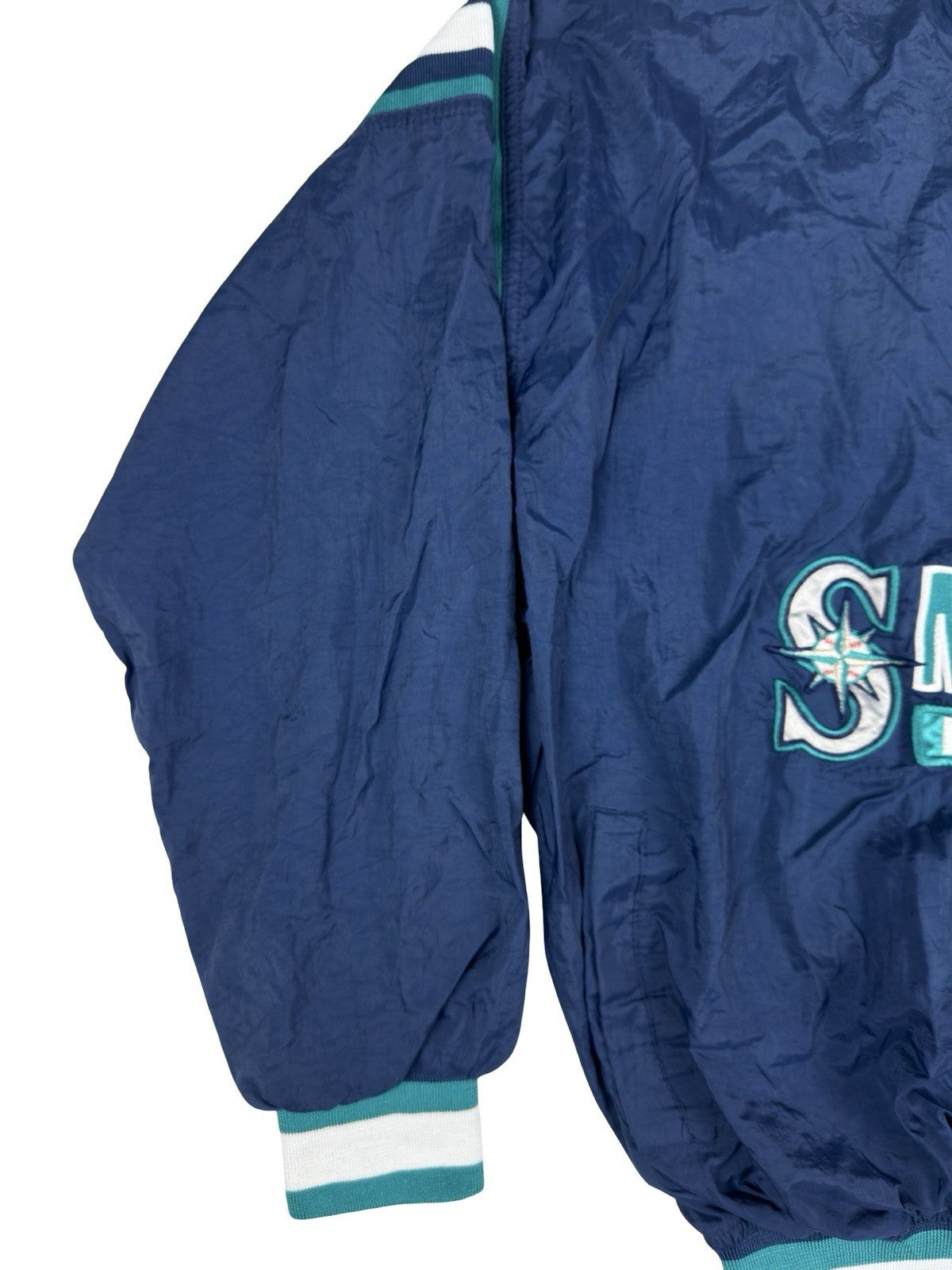 Starter Vintage Seattle Mariners Blue Pullover Windbreaker Jumper Medium