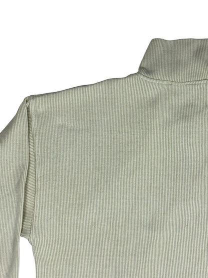 Reebok Retro Cream 1/4 Zip Knit Jumper Medium