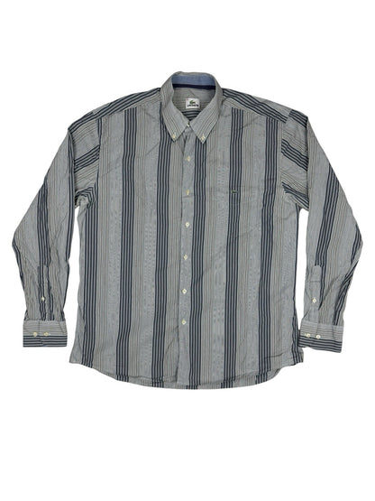 Lacoste Retro Blue Striped Shirt Large