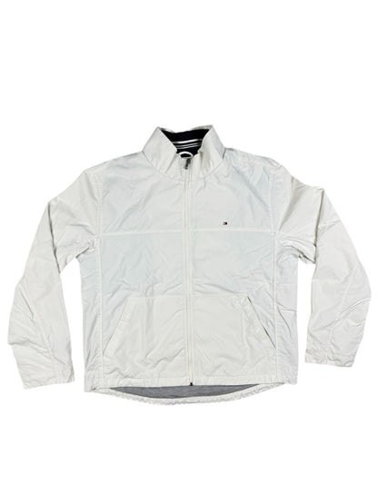 Tommy Hilfiger Retro Off White Lined Nylon Zip Jacket 2XL