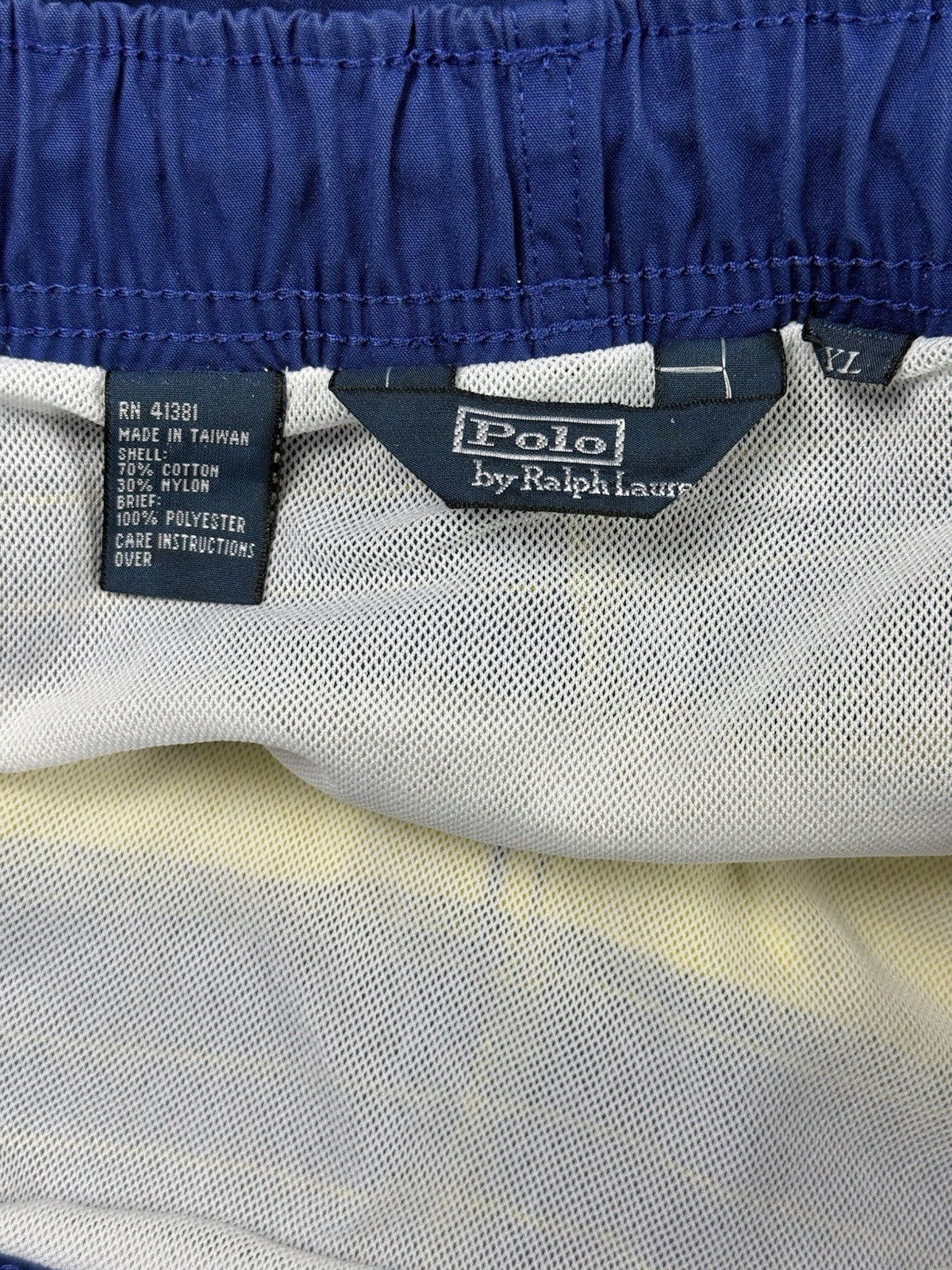 Polo Ralph Lauren Retro Blue Lined Swim Trunk Shorts XL