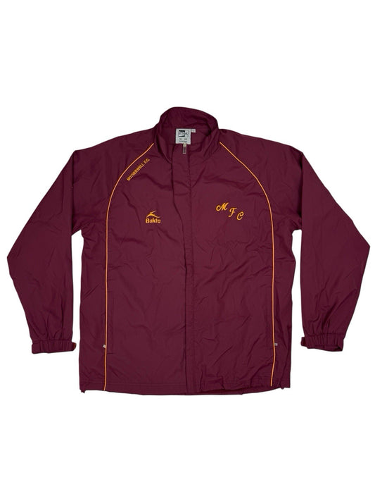 Motherwell FC Burgundy Retro Script Zip Football Track Jacket Large