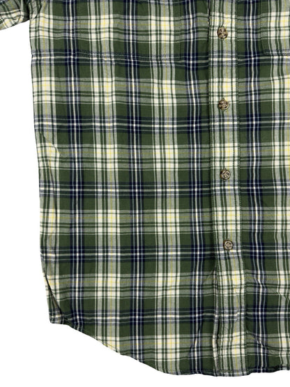 Carhartt Green Plaid Cotton Short Sleeve Flannel Shirt Small