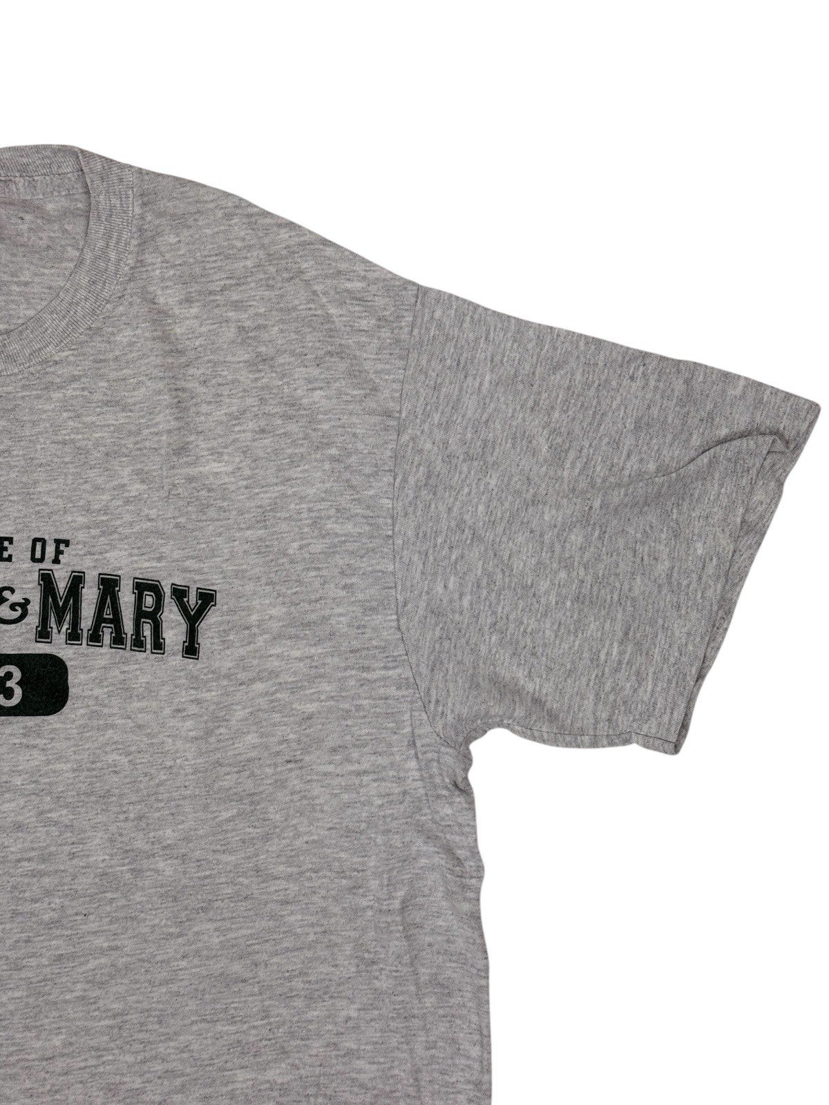 William and Mary College Retro Grey Printed American University Top Medium