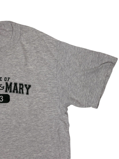 William and Mary College Retro Grey Printed American University Top Medium