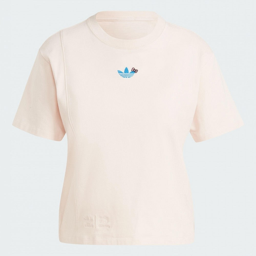 Adidas Originals x Hello Kitty Pink Trefoil Bow Women's Top New