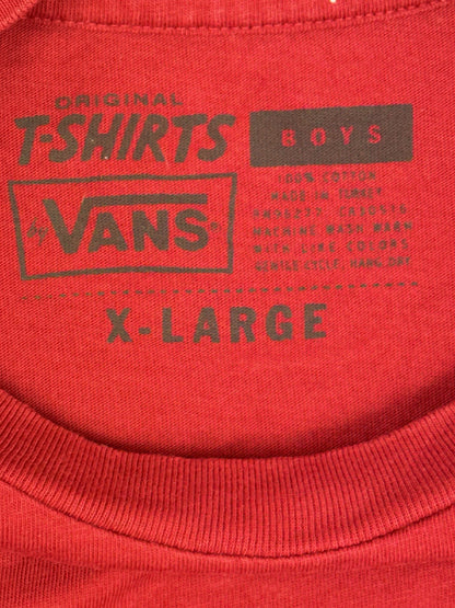 Vans Red Off The Wall Printed Top Boys XL