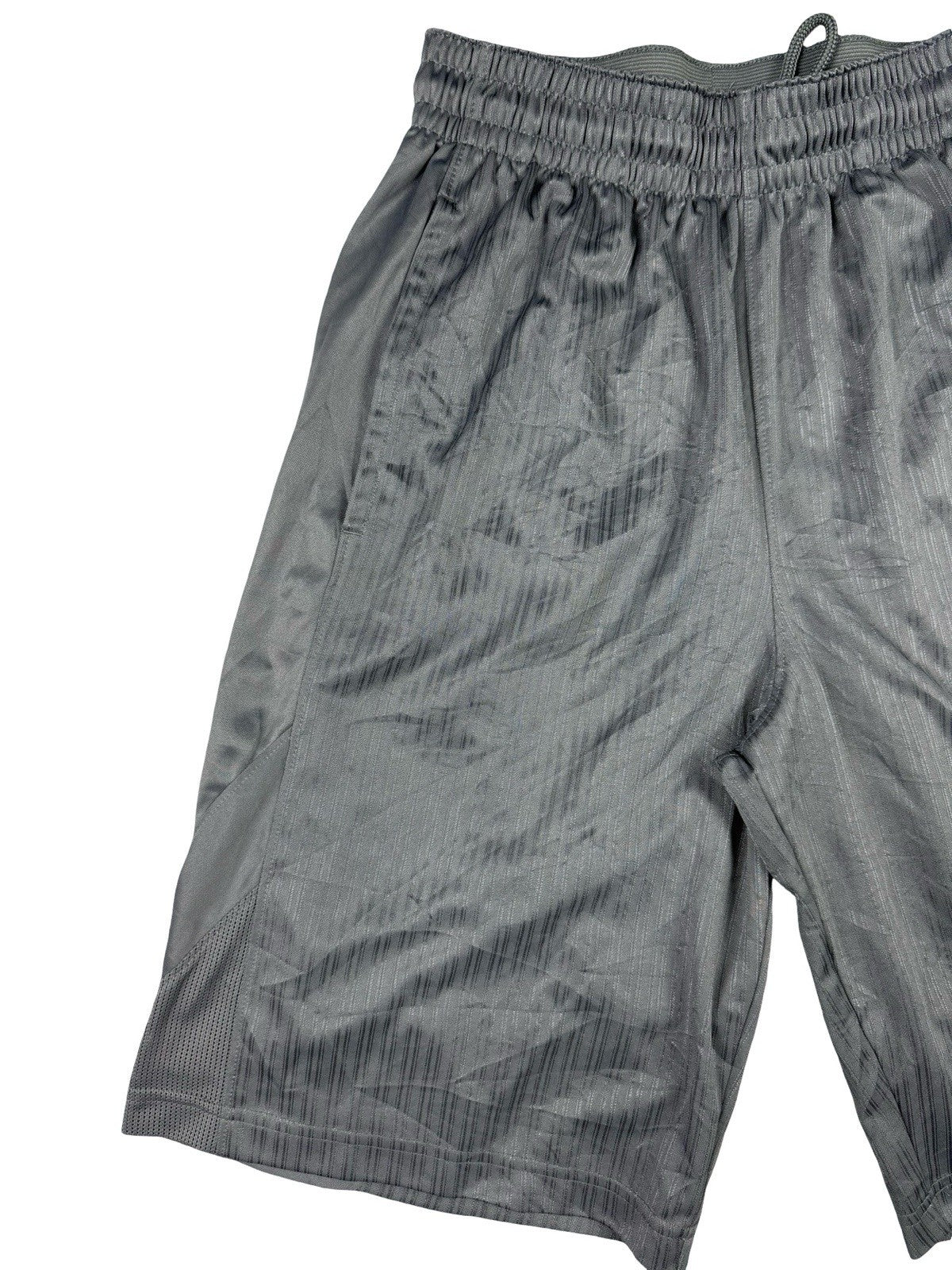 Nike Dri -FIT Grey Striped Layup 2.0 Basketball Sport Shorts Small