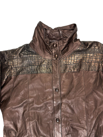 The Ronson Collection Retro Genuine Leather Jacket Women's Size 12