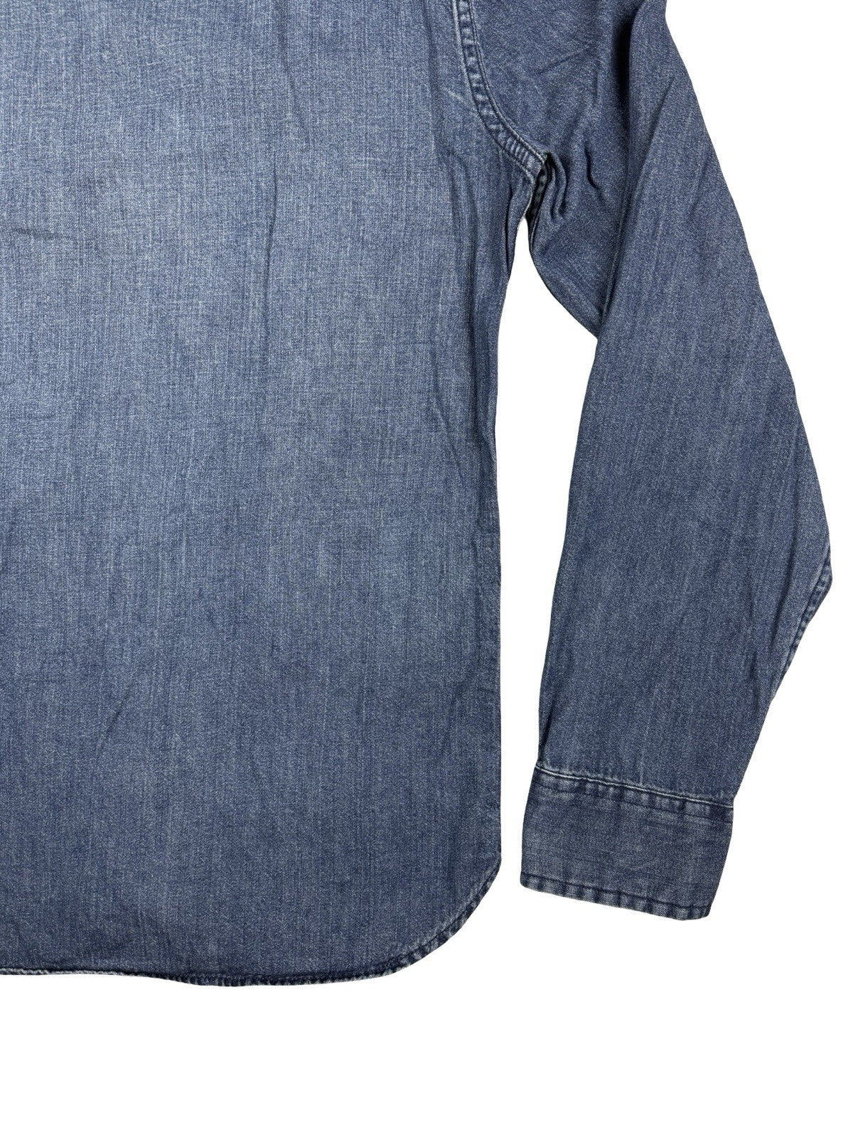 Levi's Blue Cotton Denim Button Up Shirt Small