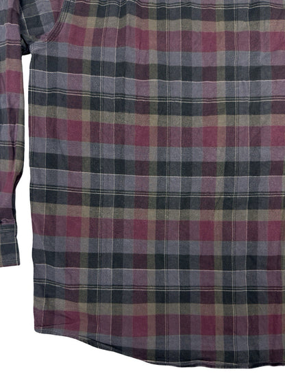 Carhartt Rugged Flex Relaxed Fit Purple Plaid Flannel Shirt Large