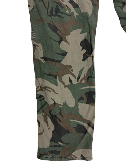 Wrangler Green Camo Cargo Trousers Relaxed Fit 32W 32L