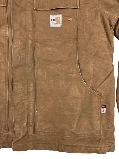 Carhartt FR Flame Resistant Duck Brown Chore Jacket 101618211 XL