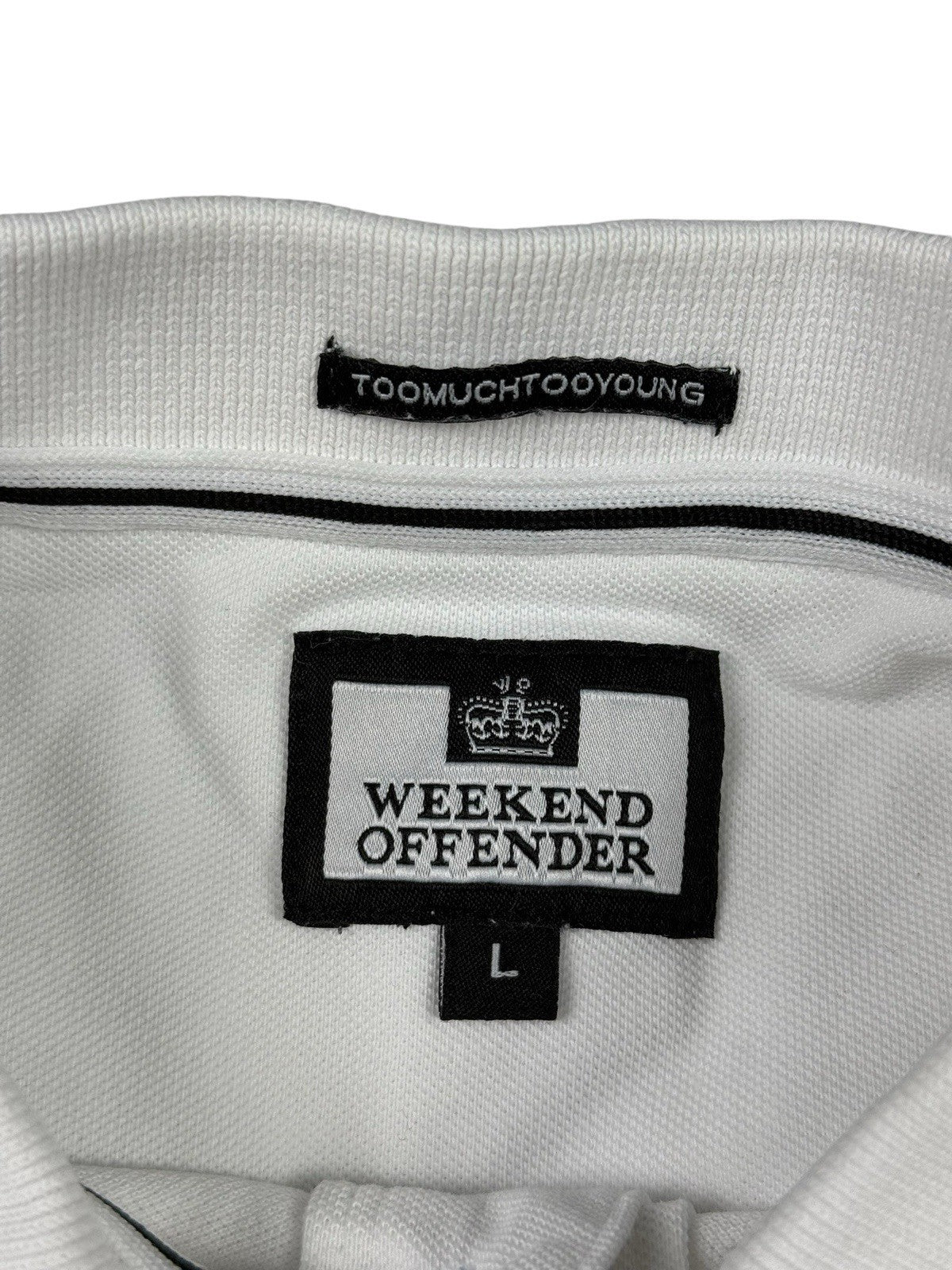 Weekend Offender White Polo Top Large