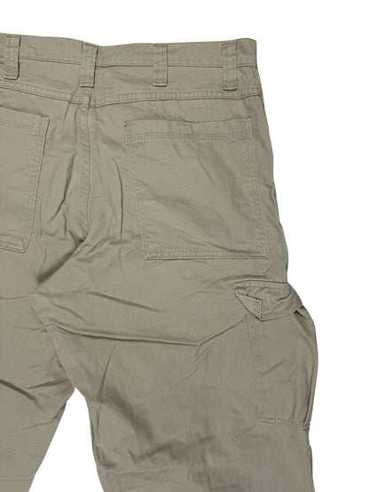 Wrangler Beige Legacy Cargo Twill Chino Trousers Relaxed Fit 36W 32L