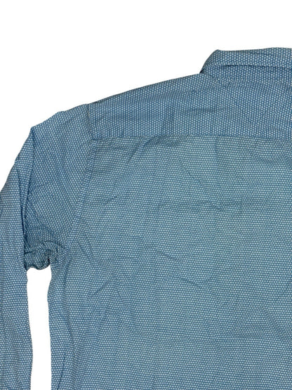 Tommy Hilfiger Blue Polka Dot Collared Shirt Large