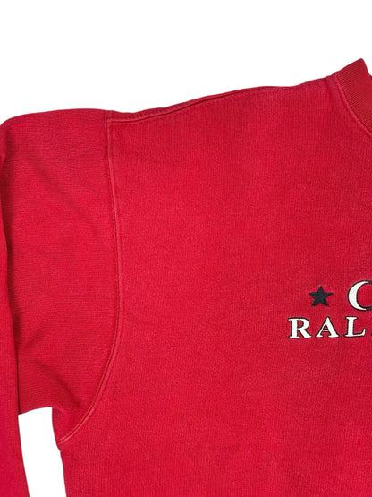 Chaps Ralph Lauren Red Retro Jumper Medium