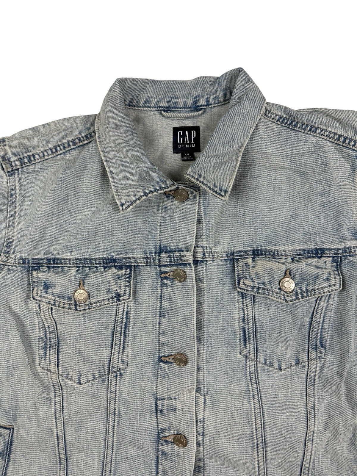 GAP Light Blue Denim Trucker Cowboy Jacket 2XL