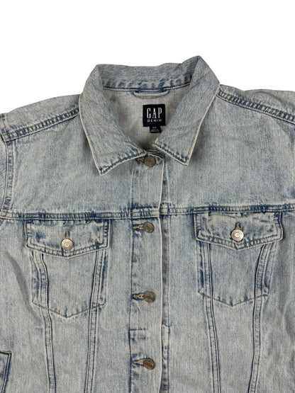 GAP Light Blue Denim Trucker Cowboy Jacket 2XL