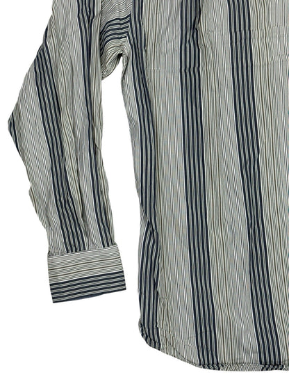 Lacoste Retro Blue Striped Shirt Large