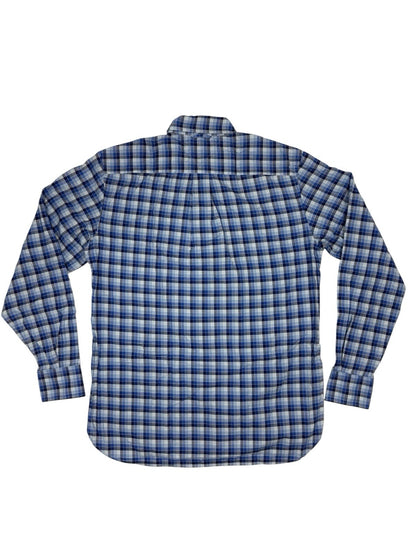 Tommy Hilfiger Blue Plaid Collared Shirt Medium