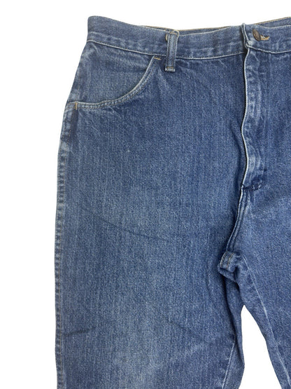 Rustler Wrangler Blue Denim Straight Leg Jeans 32W 30L