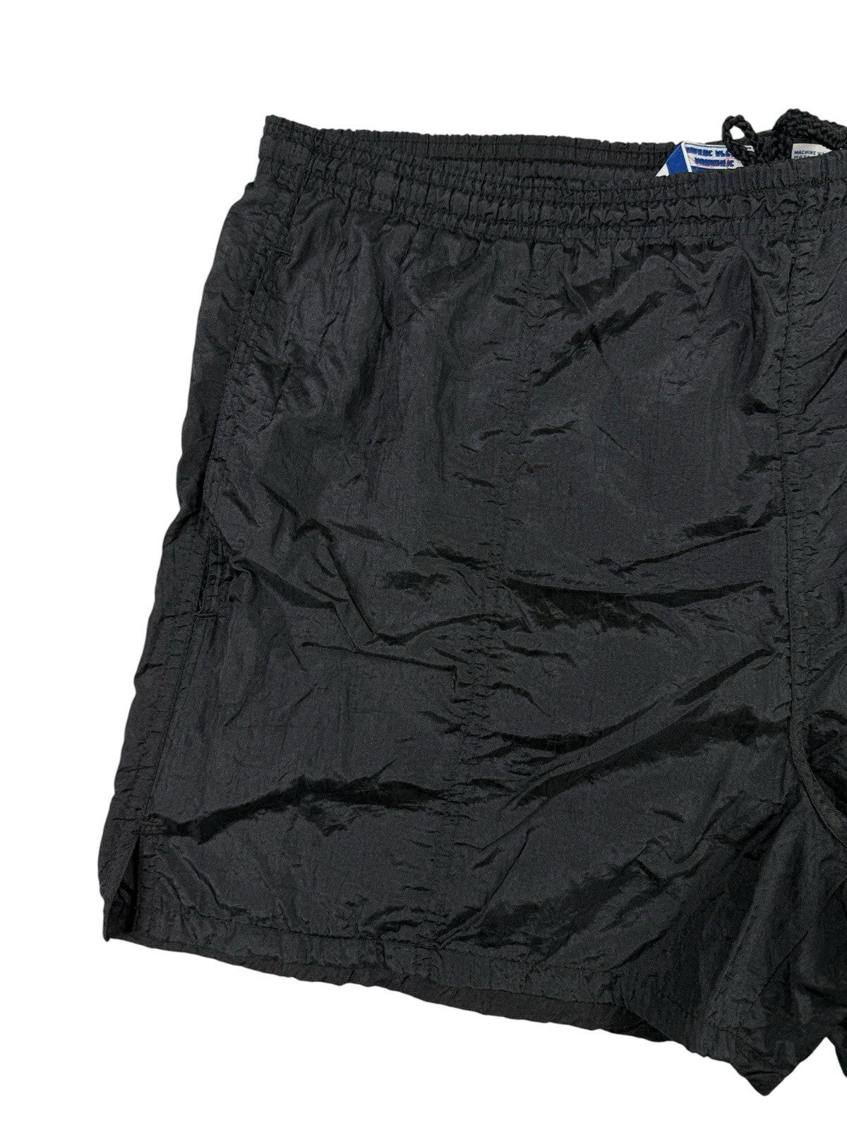 Champion Vintage 90's Black Nylon Webbed Lining Swim Trunks Medium (32-34)