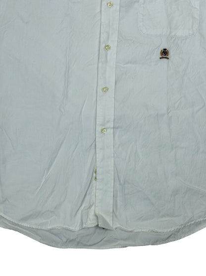 Tommy Hilfiger Vintage White Gold Crest Shirt Medium (15" Collar)