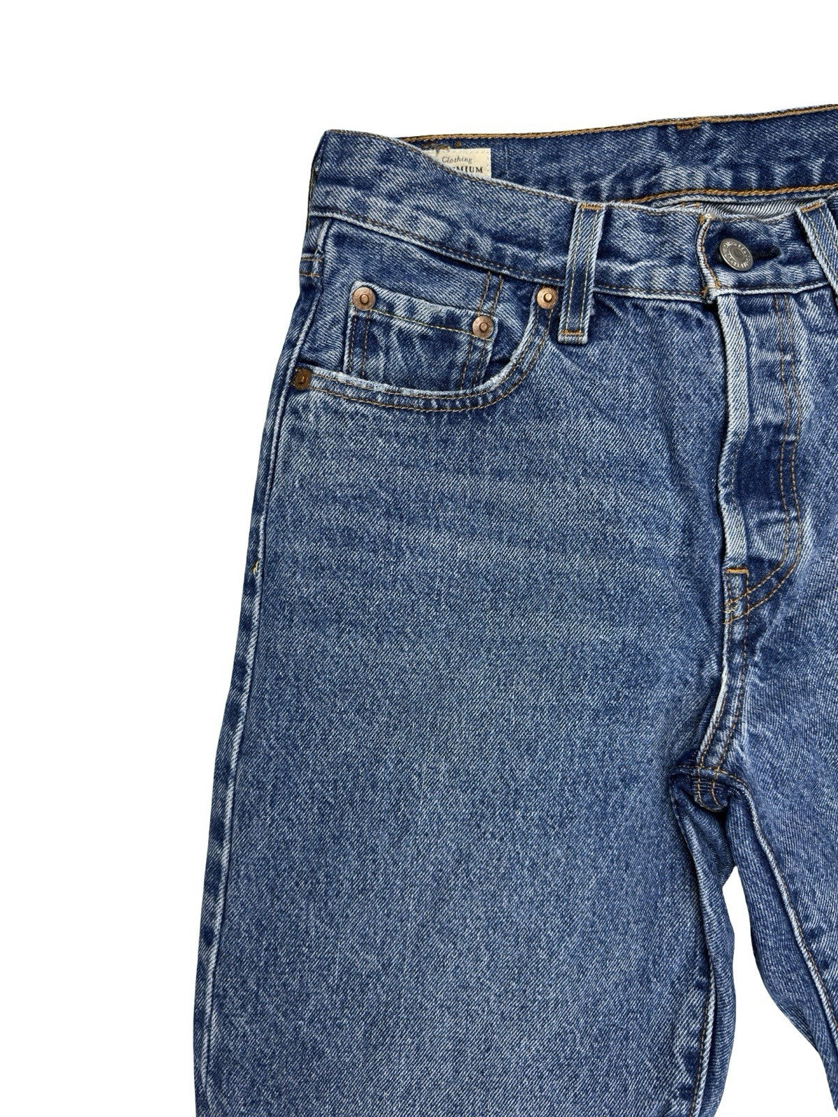 Levi's 501 Women's Blue Denim Straight Fit Jeans 24W 30L